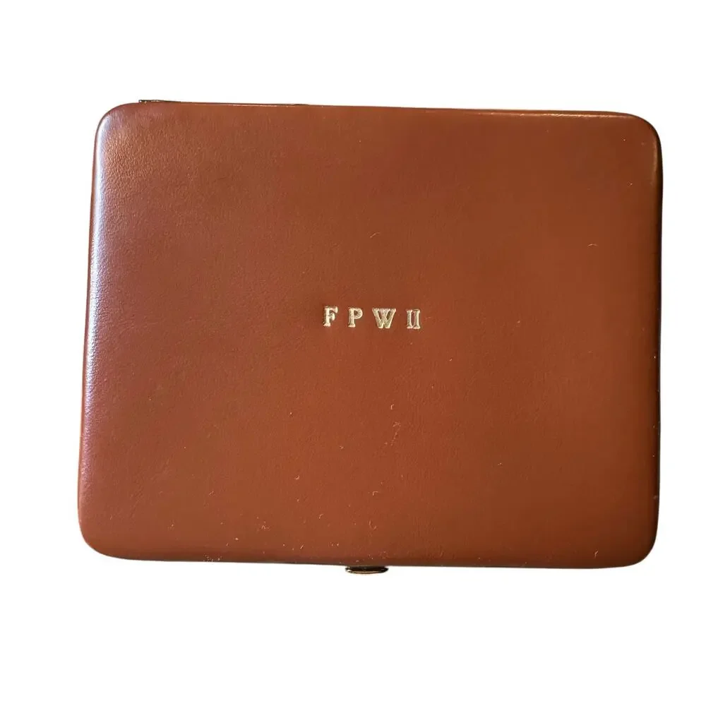 VINTAGE Men's Jewelry‎ Box Leather Travel Case Made in West Germany MCM Mad Men